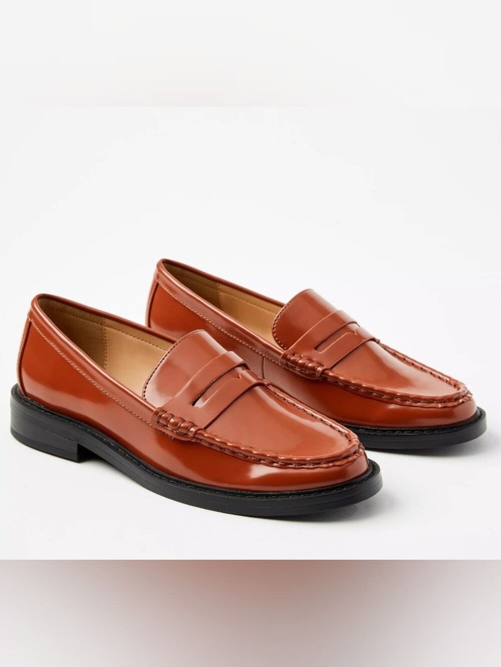 Loft Patent Penny Loafers.  Sz 9.5. New